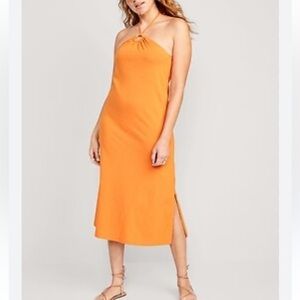 Old navy Elegant Orange Halter Dress NWT